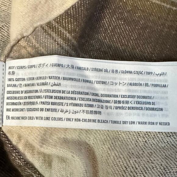 Abercrombie & Fitch 90’s Oversized Flannel Plaid Button Down Shirt Men’s Small - Picture 8 of 10